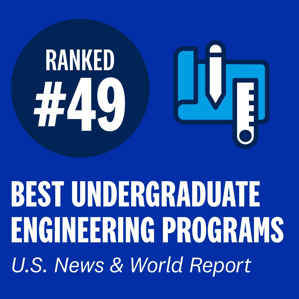 Ranked #49 in Best Undergraduate Engineering Programs by U.S. News & World Report